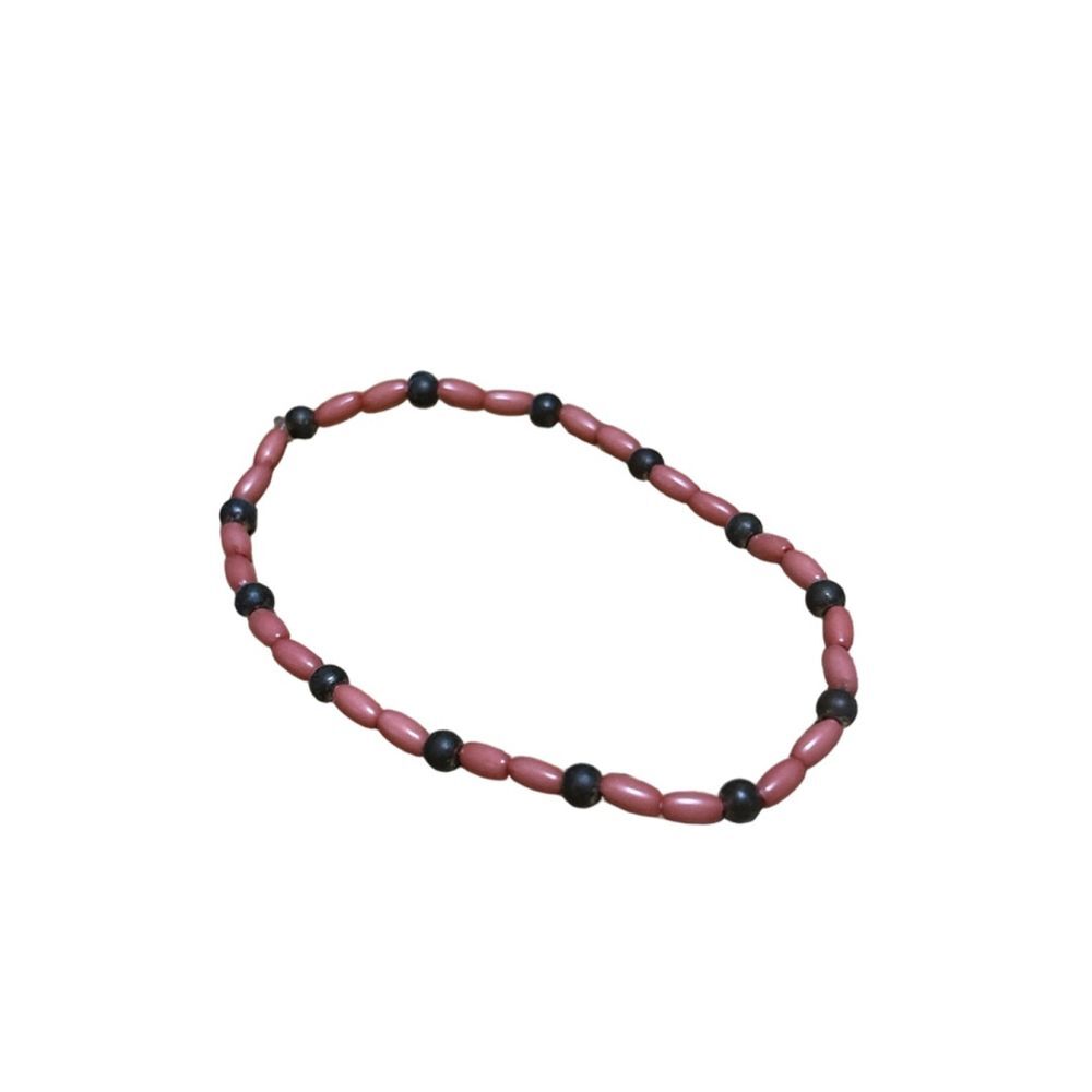 Women's Unbranded Dusty Rose & Black Beaded One Size Bracelet